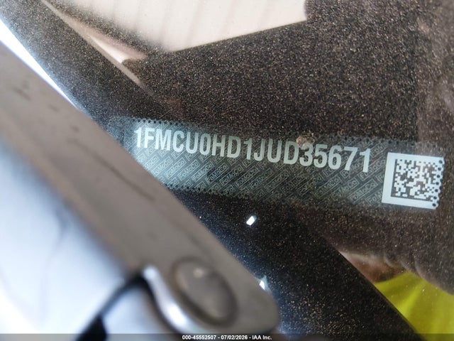 Продаж на аукціоні авто 2018 Ford Escape Sel, vin: 1FMCU0HD1JUD35671, номер лоту: 45552507
