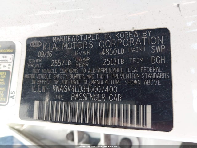 KIA Optima Plug-in Hybrid Ex 2017 KNAGV4LD3H5007400 Image 9