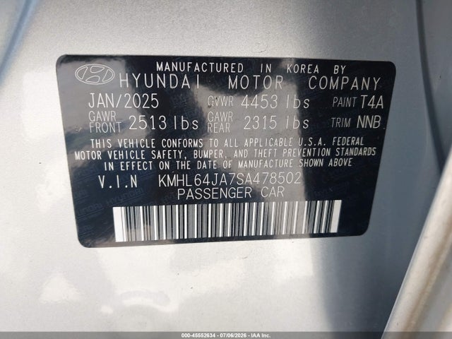 Hyundai SONATA SEL 2025 KMHL64JA7SA478502 Image 9