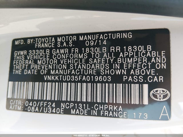 Toyota Yaris Se 2015 VNKKTUD35FA019603 Image 9