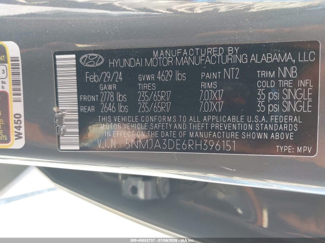Hyundai TUCSON SE 2024 5NMJA3DE6RH396151 Image 9