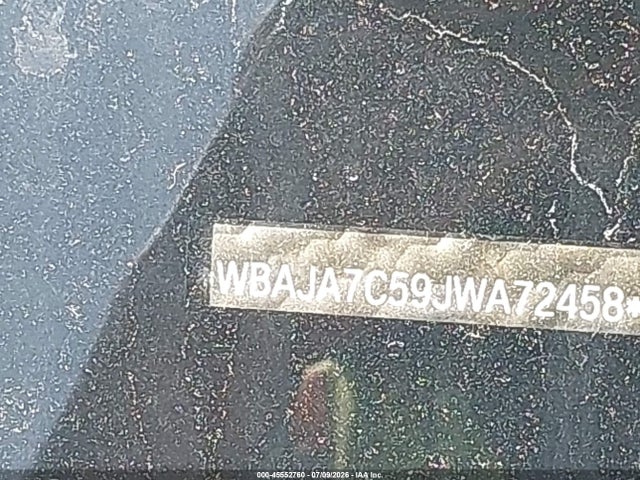 Aukcja sprzedaży 2018 Bmw 530i Xdrive, vin: WBAJA7C59JWA72458, numer aukcji: 45552760