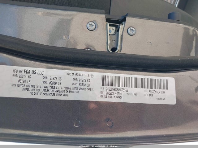 Продаж на аукціоні авто 2019 Dodge Charger Sxt Rwd, vin: 2C3CDXBG3KH675560, номер лоту: 45552785