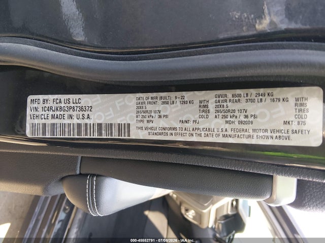 1C4RJKBG3P8736372 Jeep Grand Cherokee L Limited 4x4