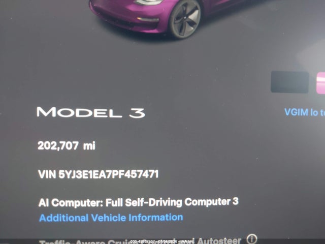 Продаж на аукціоні авто 2023 Tesla Model 3 Rear-wheel Drive, vin: 5YJ3E1EA7PF457471, номер лоту: 45552807