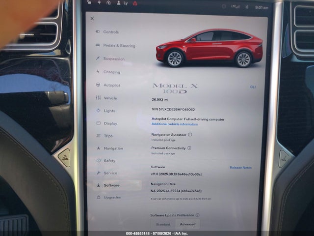 Tesla Model X 100d/75d/90d 2017 5YJXCDE26HF049062 Image 16
