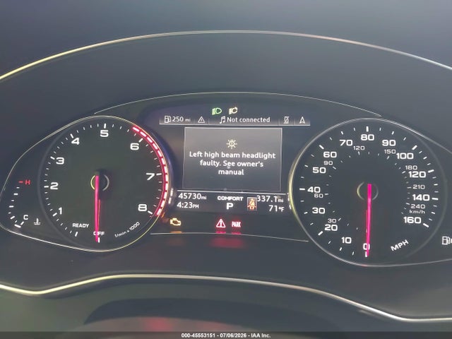 45553151 :رقم المزاد ، WAUK2AF27KN104389 vin ، 2019 Audi A6 55 Premium مزاد بيع