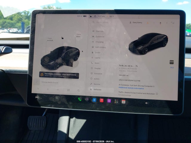 45553192 :رقم المزاد ، 5YJ3E1EB2NF322758 vin ، 2022 Tesla Model 3 Long Range Dual Motor All-wheel Drive مزاد بيع