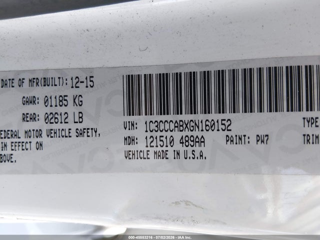 Chrysler 200 Limited 2016 1C3CCCABXGN160152 Image 9