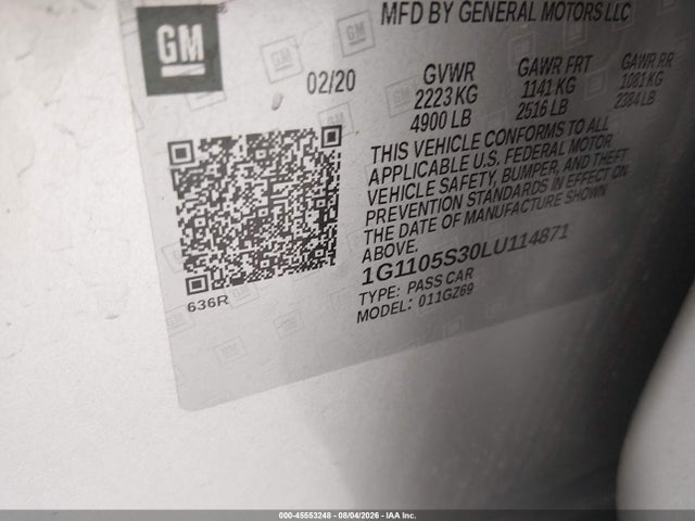1G1105S30LU114871 Chevrolet Impala Fwd Premier