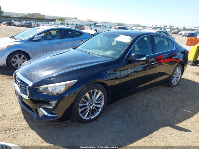 45553303 :رقم المزاد ، JN1EV7AP6JM355909 vin ، 2018 Infiniti Q50 3.0t Luxe مزاد بيع