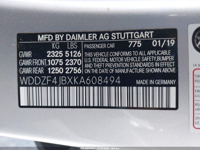 Mercedes-Benz E 300 2019 WDDZF4JBXKA608494 Image 9