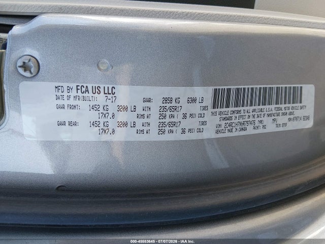 Chrysler Pacifica Hybrid Touring Plus 2017 2C4RC1H7XHR797476 Image 9