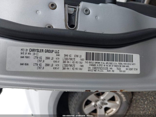 Aukcja sprzedaży 2012 Dodge Ram 1500 Slt, vin: 1C6RD7GT6CS151235, numer aukcji: 45553700