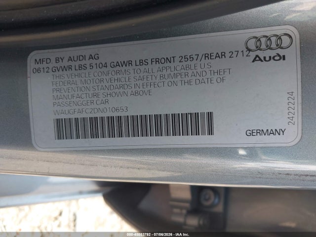 Продаж на аукціоні авто 2013 Audi A6 2.0t Premium, vin: WAUGFAFC2DN010653, номер лоту: 45553792