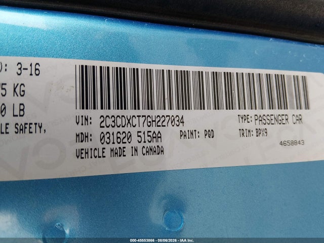 2C3CDXCT7GH227034 Dodge CHARGER R/T