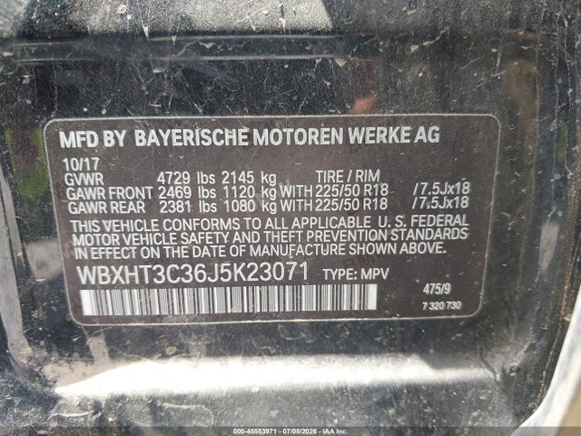 2018 Bmw X1 Xdrive28i მანქანა იყიდება აუქციონზე, vin: WBXHT3C36J5K23071, აუქციონის ნომერი: 45553971