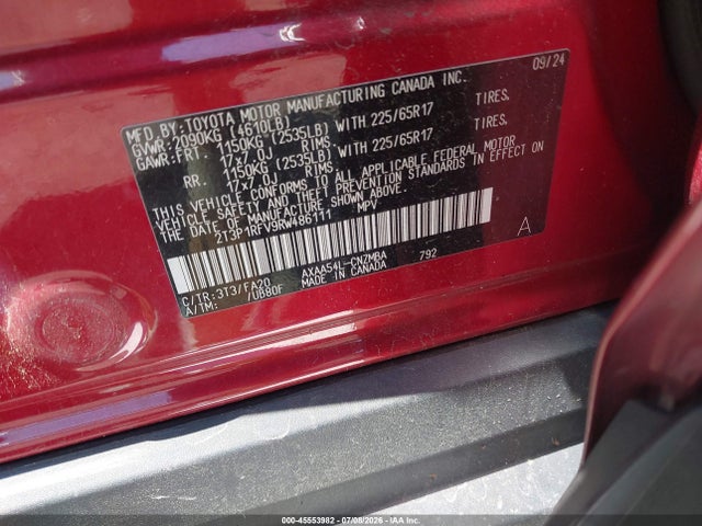 2T3P1RFV9RW486111 Toyota Rav4 Xle
