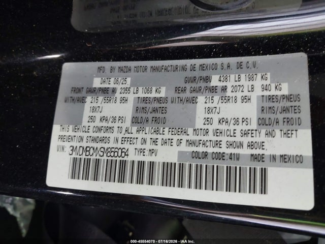 Aukcja sprzedaży 2025 Mazda Cx-30 2.5 S Preferred Package, vin: 3MVDMBCMXSM856064, numer aukcji: 45554070