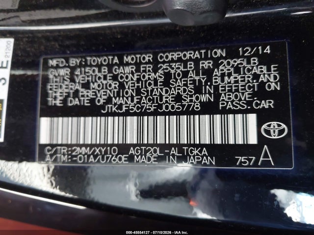 Scion Tc Release Series 9.0 2015 JTKJF5C75FJ005778 Image 9