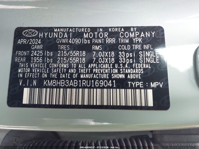Hyundai Kona Sel 2024 KM8HB3AB1RU169041 Image 9