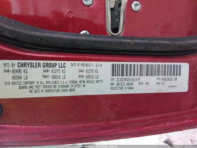 Aukcja sprzedaży 2014 Chrysler 300, vin: 2C3CCARG5EH321470, numer aukcji: 45554253