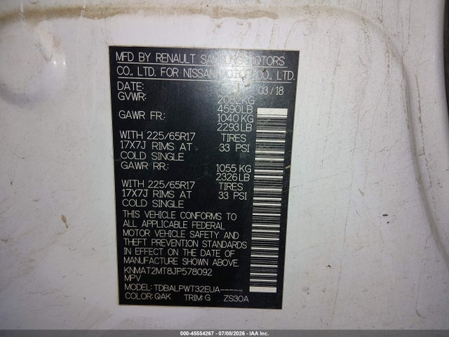 Nissan ROGUE S 2018 KNMAT2MT8JP578092 Image 9