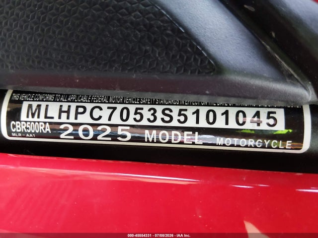Honda Cbr500 Ra 2025 MLHPC7053S5101045 Image 10