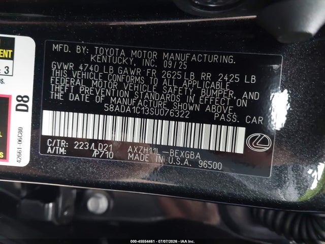 58ADA1C13SU076322 Lexus ES 300H
