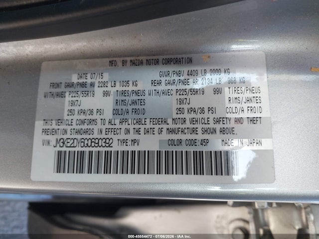 JM3KE2DY6G0690392 Mazda Cx-5 Grand Touring