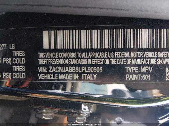 2020 Jeep Renegade Orange Edition Fwd მანქანა იყიდება აუქციონზე, vin: ZACNJABB5LPL90905, აუქციონის ნომერი: 45554585