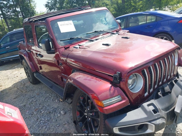 45554678 :رقم المزاد ، 1C4JJXP69MW682285 vin ، 2021 Jeep Wrangler 4xe Unlimited Sahara 4x4 مزاد بيع