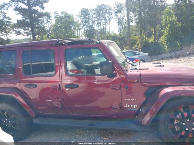 Продаж на аукціоні авто 2021 Jeep Wrangler 4xe Unlimited Sahara 4x4, vin: 1C4JJXP69MW682285, номер лоту: 45554678