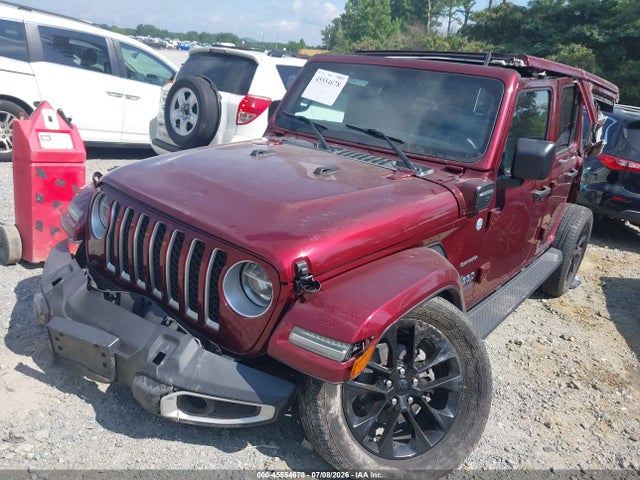 Продаж на аукціоні авто 2021 Jeep Wrangler 4xe Unlimited Sahara 4x4, vin: 1C4JJXP69MW682285, номер лоту: 45554678