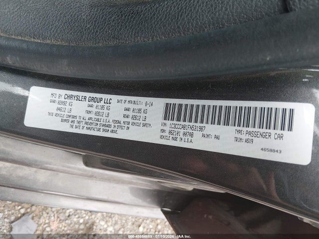 Продаж на аукціоні авто 2015 Chrysler 200 Limited, vin: 1C3CCCAB1FN531987, номер лоту: 45554689
