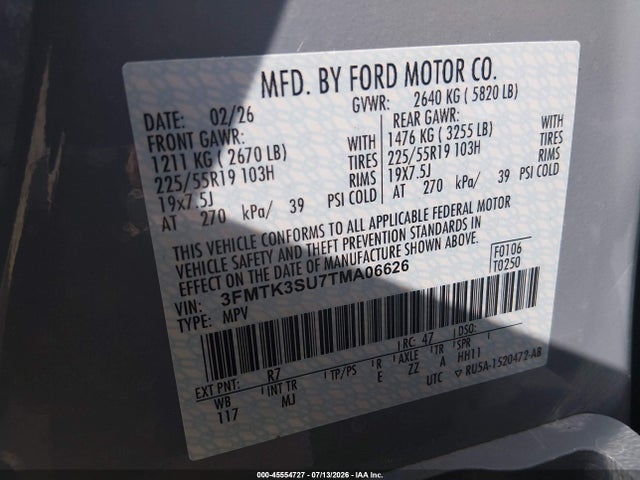 Ford Mustang Mach-e Premium 2026 3FMTK3SU7TMA06626 Image 9