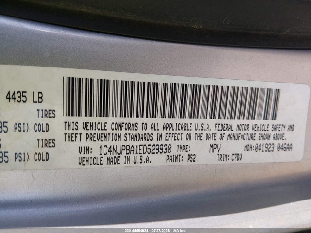 1C4NJPBA1ED529930 Jeep Patriot Sport