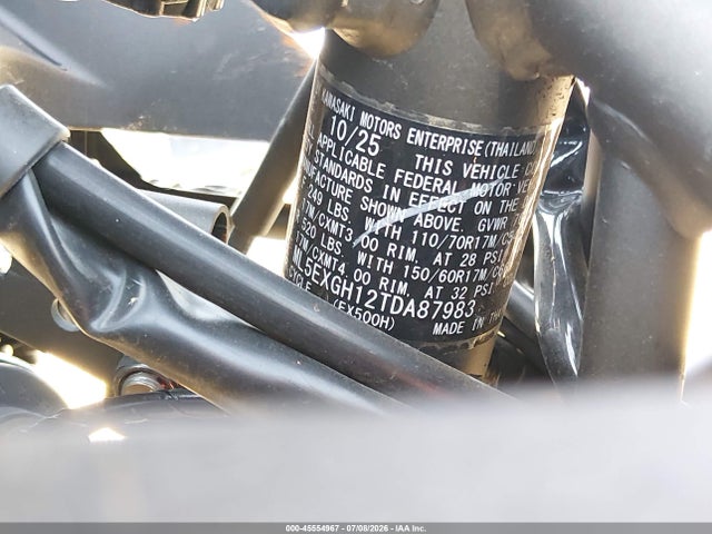 Kawasaki Ex500 H 2026 ML5EXGH12TDA87983 Image 10