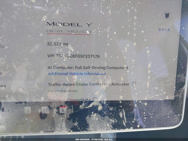 Продаж на аукціоні авто 2025 Tesla Model Y Performance Dual Motor All-wheel Drive, vin: 7SAYGDEF0SF237579, номер лоту: 45555096