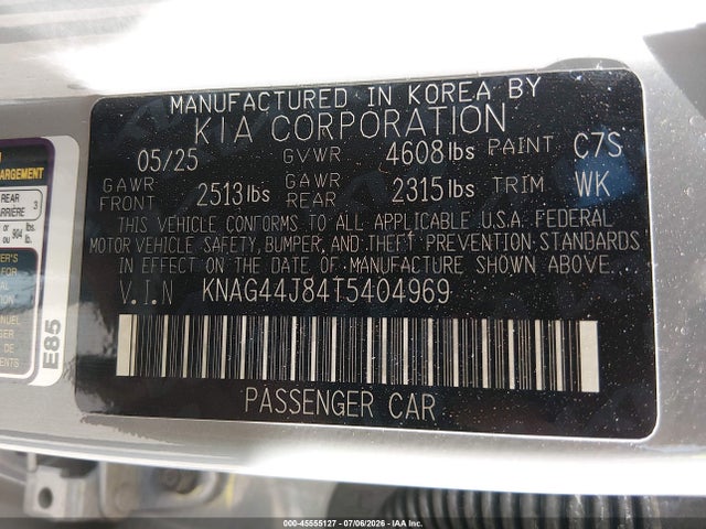 KIA K5 Gt 2026 KNAG44J84T5404969 Image 9