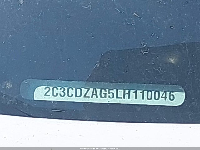 Aukcja sprzedaży 2020 Dodge Challenger Sxt, vin: 2C3CDZAG5LH110046, numer aukcji: 45555142