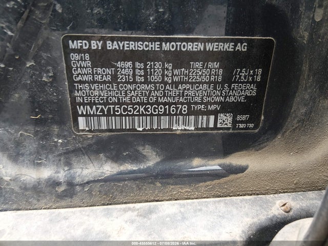 Продаж на аукціоні авто 2019 Mini Countryman Cooper S, vin: WMZYT5C52K3G91678, номер лоту: 45555612