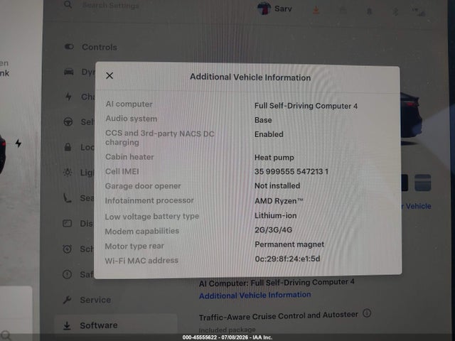Auction sale of the 2025 Tesla Model 3 Long Range Rear-wheel Drive/standard Rear-wheel Drive, vin: 5YJ3E1EA4SF887211, lot number: 45555622
