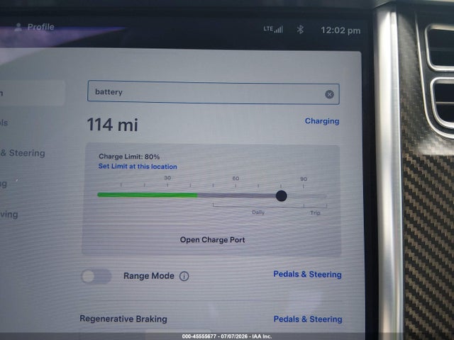 45555677 :رقم المزاد ، 5YJSA1E23GF132039 vin ، 2016 Tesla Model S 60d/70d/75d/85d/90d مزاد بيع