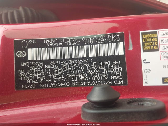 Toyota Prius Four 2014 JTDKN3DU4E0361649 Image 9