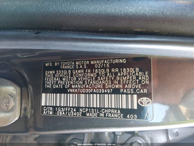 Toyota Yaris Se 2015 VNKKTUD30FA039497 Image 9