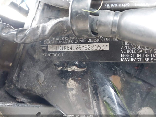 Aukcja sprzedaży 2008 Harley-davidson Flhx, vin: 1HD1KB4128Y628053, numer aukcji: 45555865