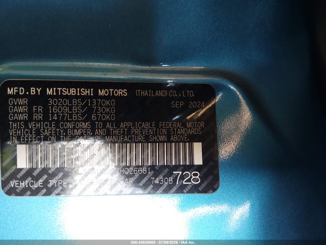 Mitsubishi Mirage Es/le 2024 ML32AUHJ8RH026681 Image 9