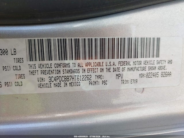 3C4PDCBB7HT612262 Dodge Journey Sxt