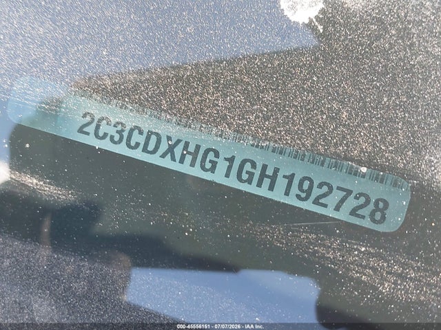 Aukcja sprzedaży 2016 Dodge Charger Sxt, vin: 2C3CDXHG1GH192728, numer aukcji: 45556151